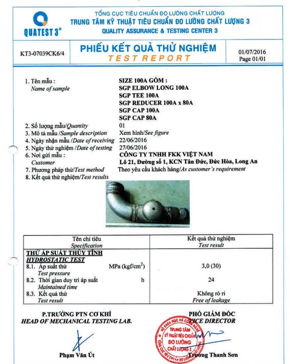 chứng chỉ quatest 3